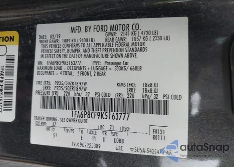 2019 Ford Mustang Gt Premium from USA, damaged, VIN 1FA6P8CF9K5163777